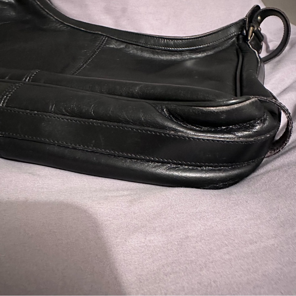 John Romain 60s Vintage Black Leather Handbag From Estate Old Money Quiet Luxury - Picture 12 of 15